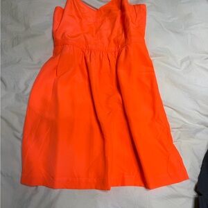 Bright Orange Sleeveless Party Dress